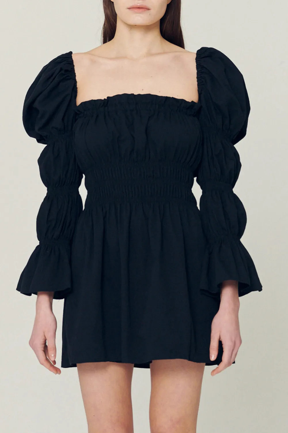 Clare Balloon Sleeve Mini Dress