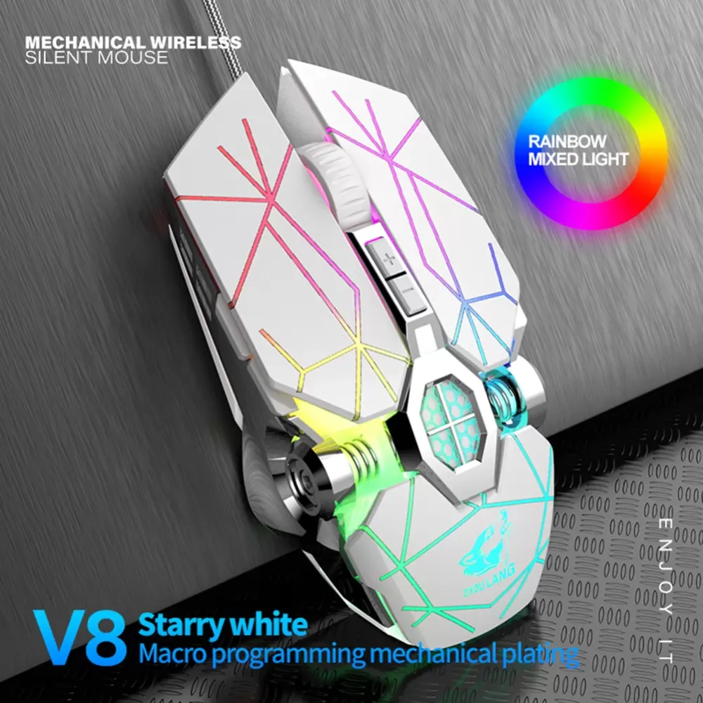 designed high-end professional optical game mouse, with 7 kinds of bright LED backlight colors suitable for lol CS, 3200 DPI