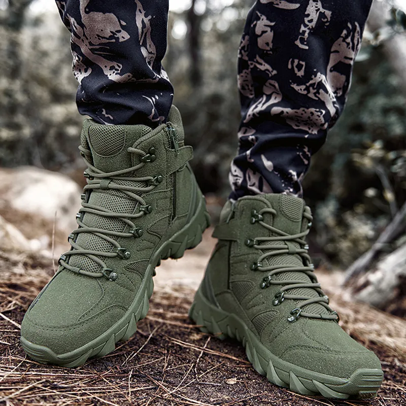 Men's Waterproof Wearable Outdoor Boots Work Boots Combat Boots