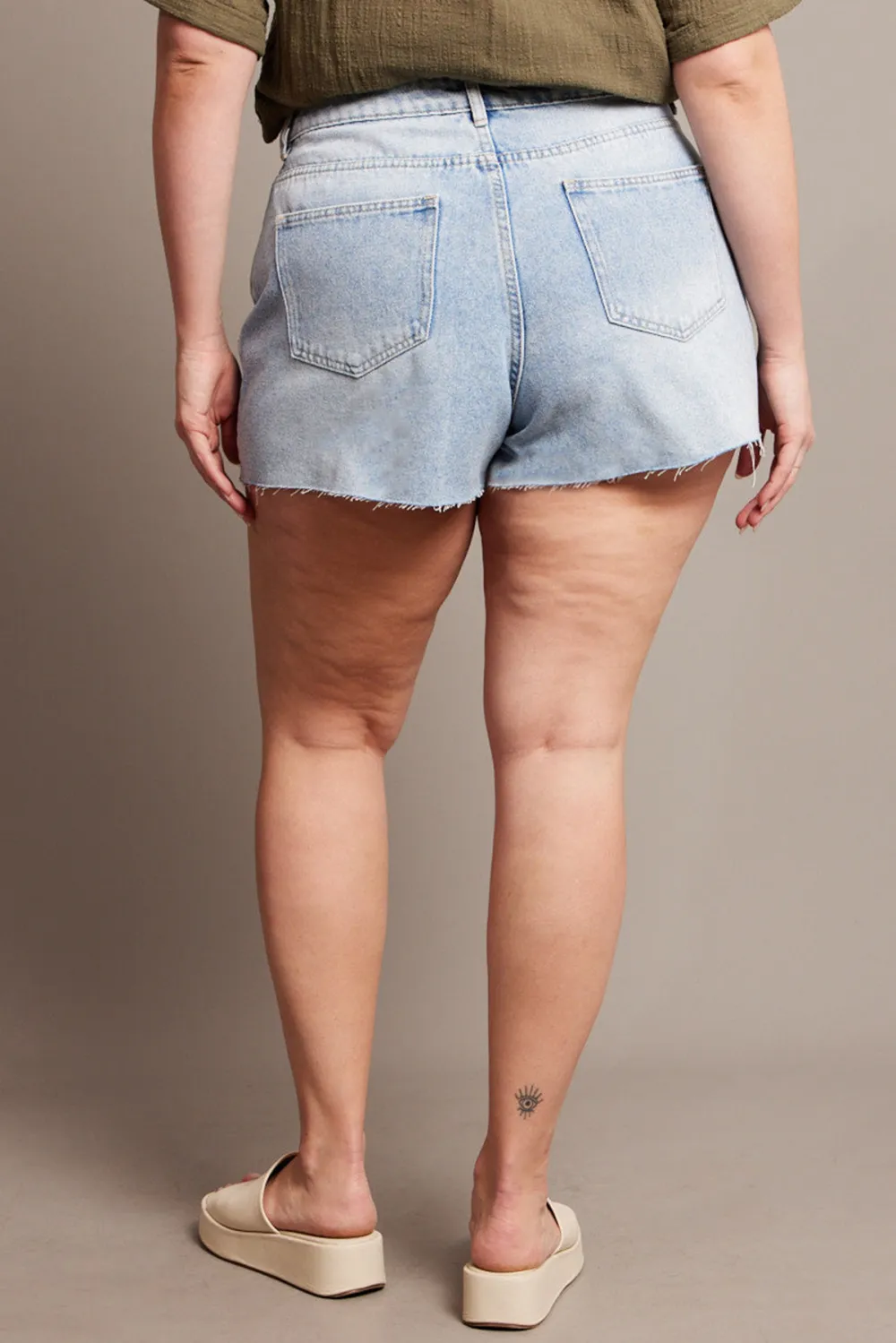 Denim Relaxed Shorts High Rise