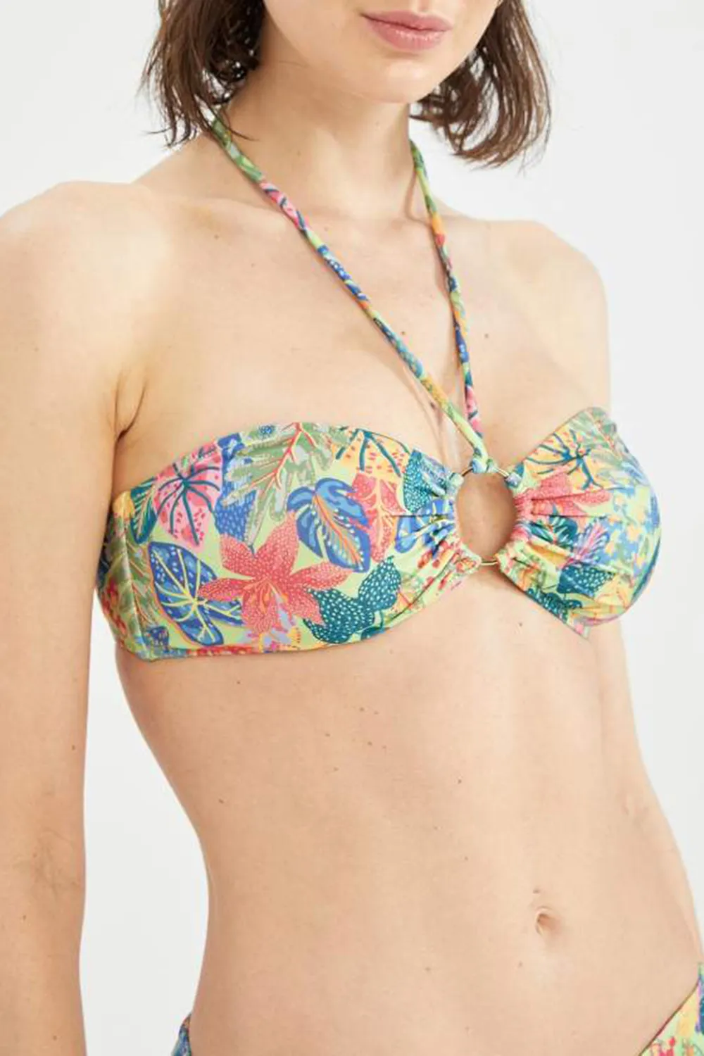 Fall In Love Regular Fit Printed Bikini Top