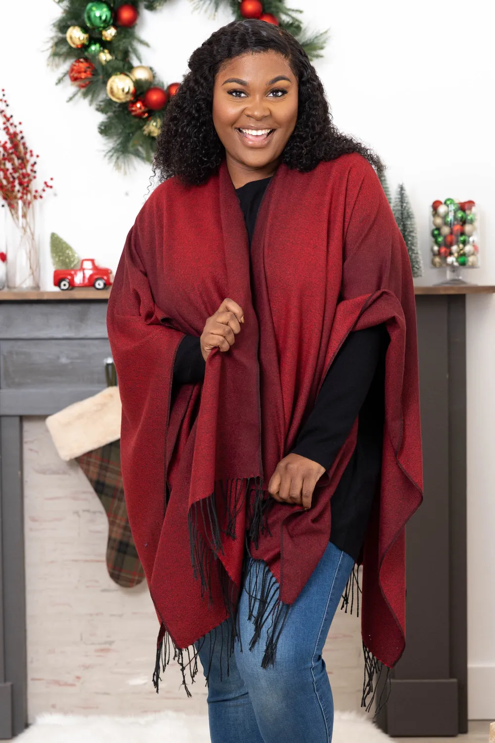 The Big Ending Poncho, Red