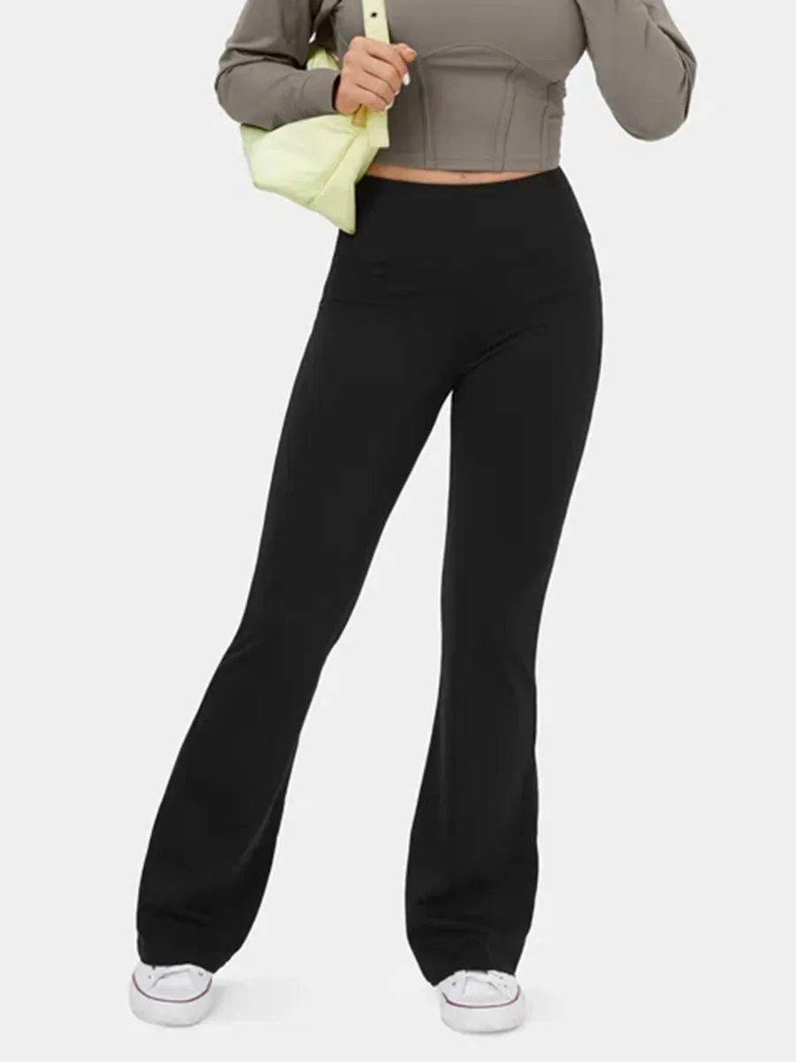 High Waisted Back Pocket Flare Yoga Leggings