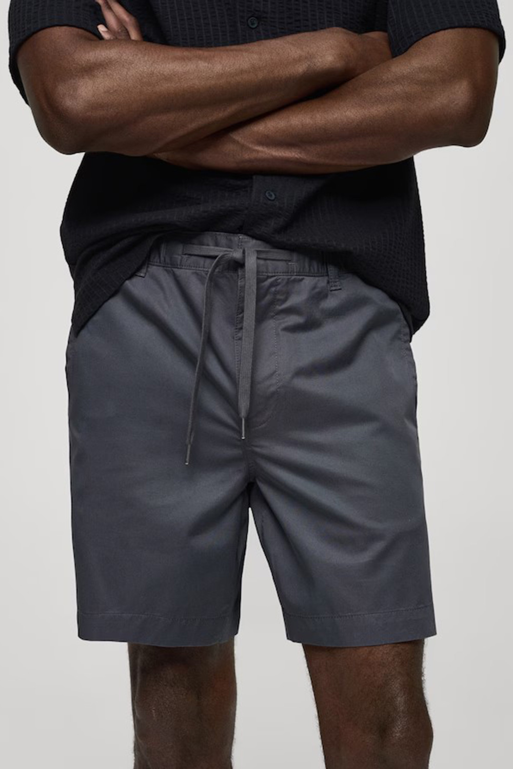 100% cotton drawstring bermuda shorts