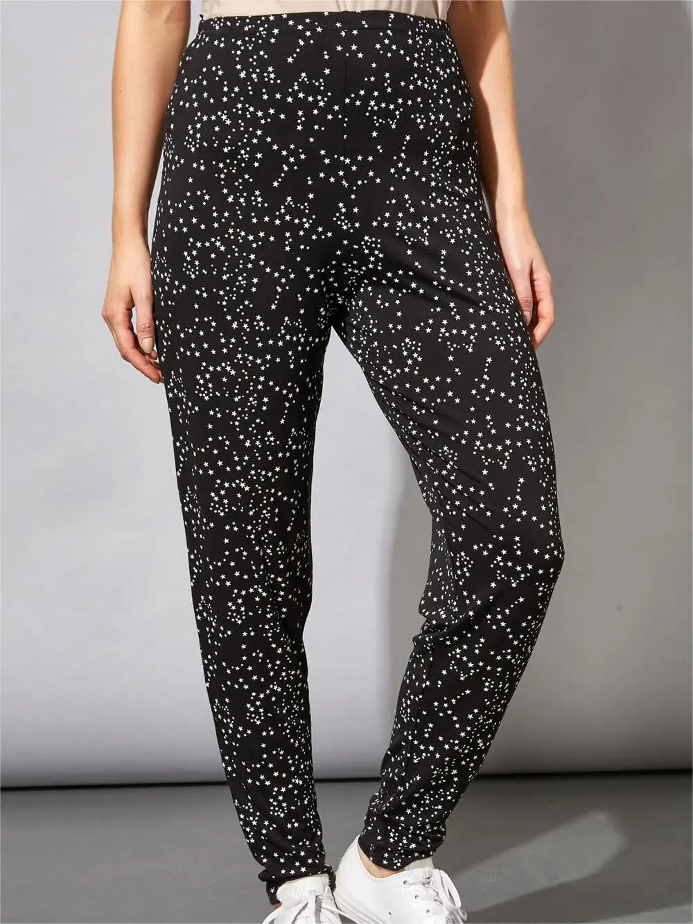 Black Polka Dot Casual Trousers