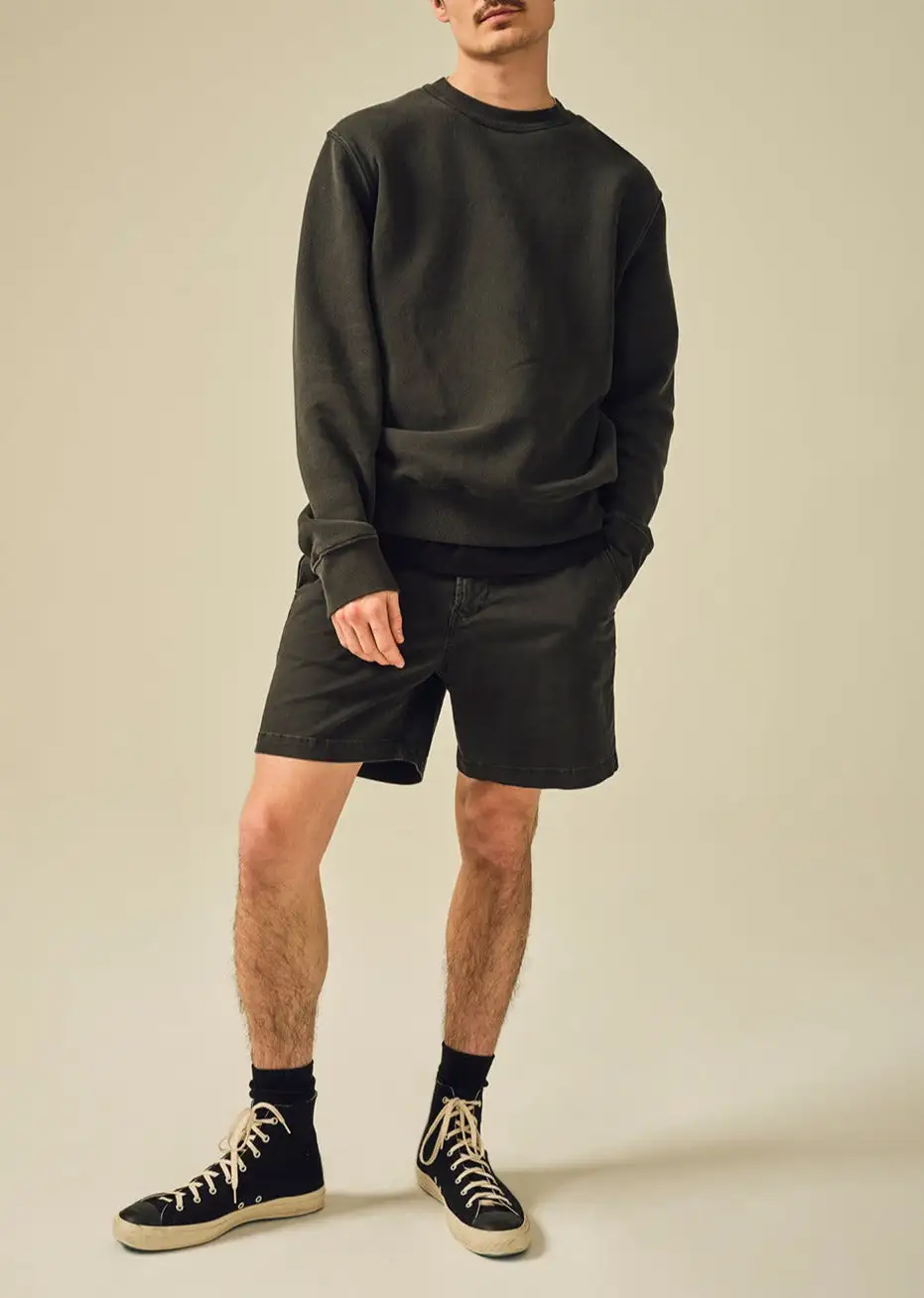 Finn Chino Short In Twill - Charred Cedar