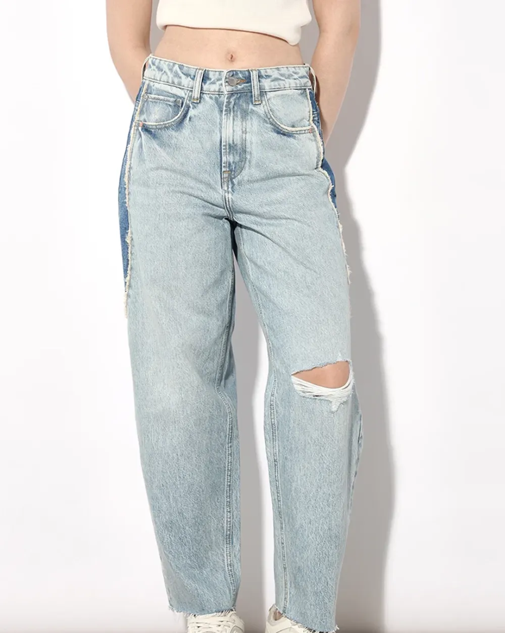 Dark Blue High Rise Straight Fit Jeans