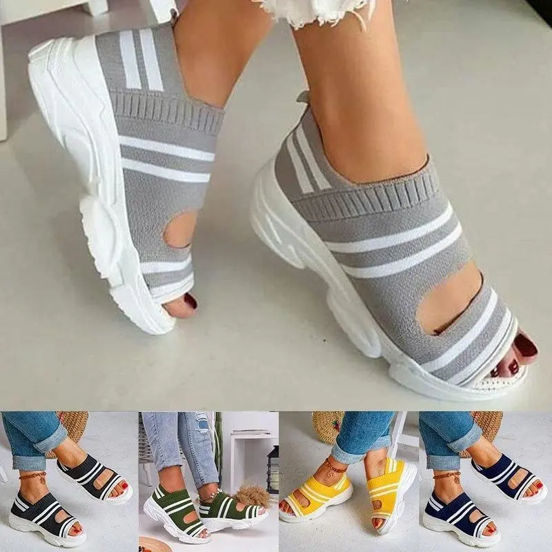 Cilool Casual Women Breathable Wedge Comfy Sandals