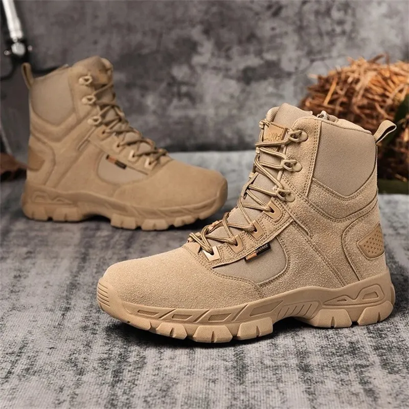 Men's Comfortable Waterproof  Arch Support  Genuine Leather Orthopedic  Hiking Combat Boot