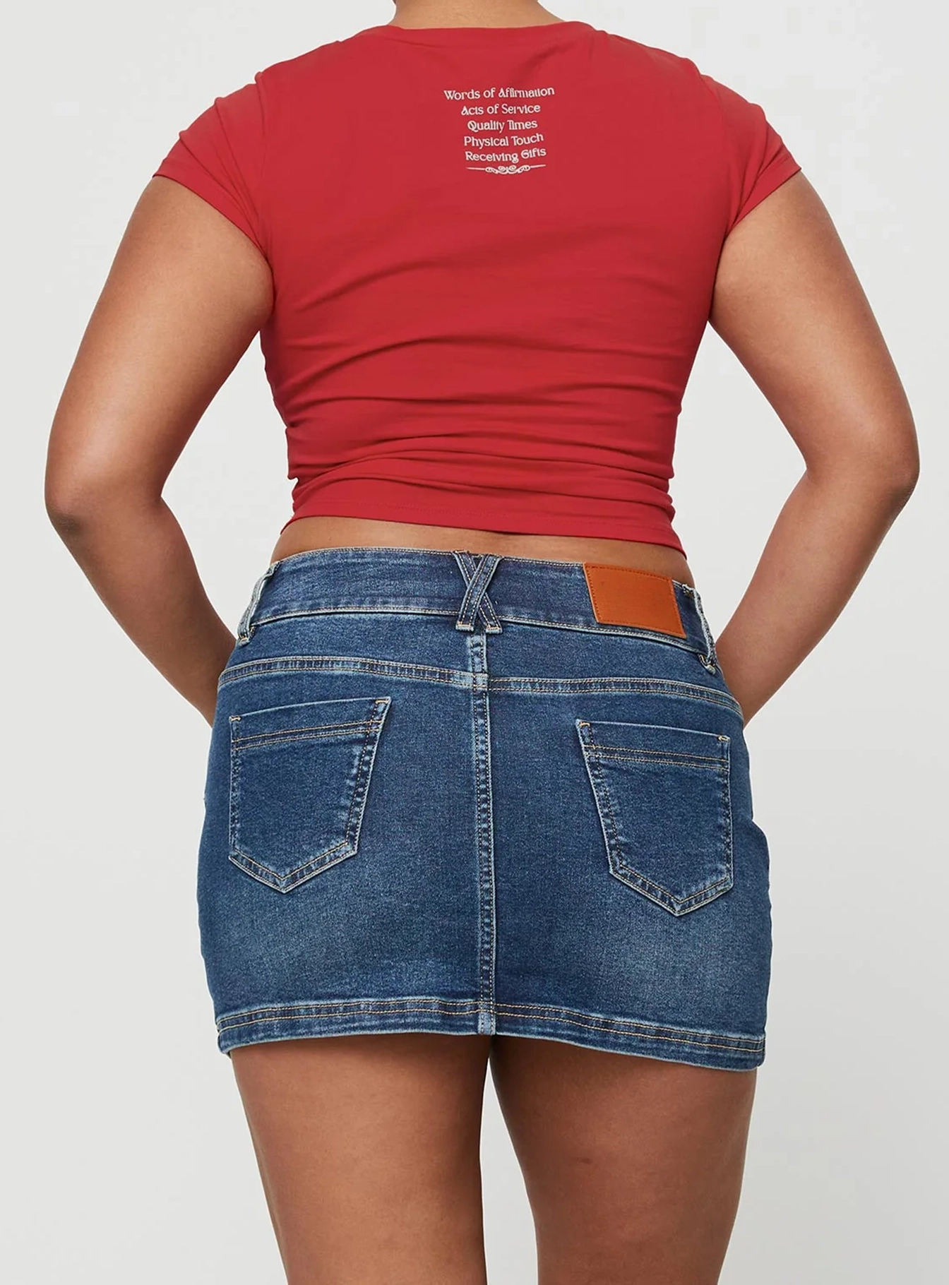 Faya Low Rise Denim Mini Skirt