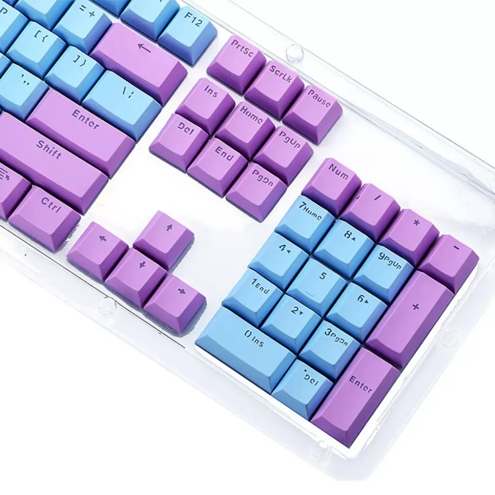 Translucent Double Shot PBT-104 Key Caps Backlit for Cherry-MX Keyboard Accessories Switch Computer PC Gamer Desktop Laptop