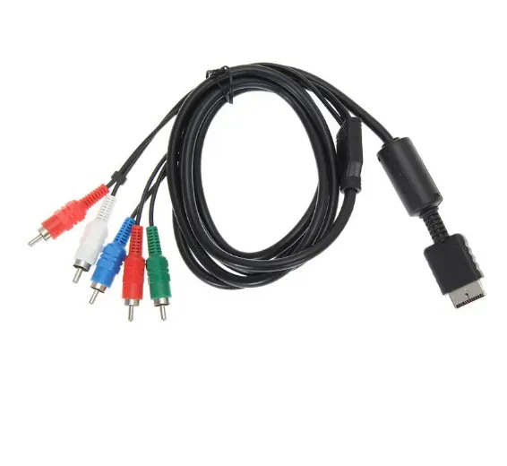 HDTV AV Audio Video Component Cable Cord for Sony for PS2 for PS3 AV Plug to Component Y/Pr/Pb, L-channel, R-channel (Male)