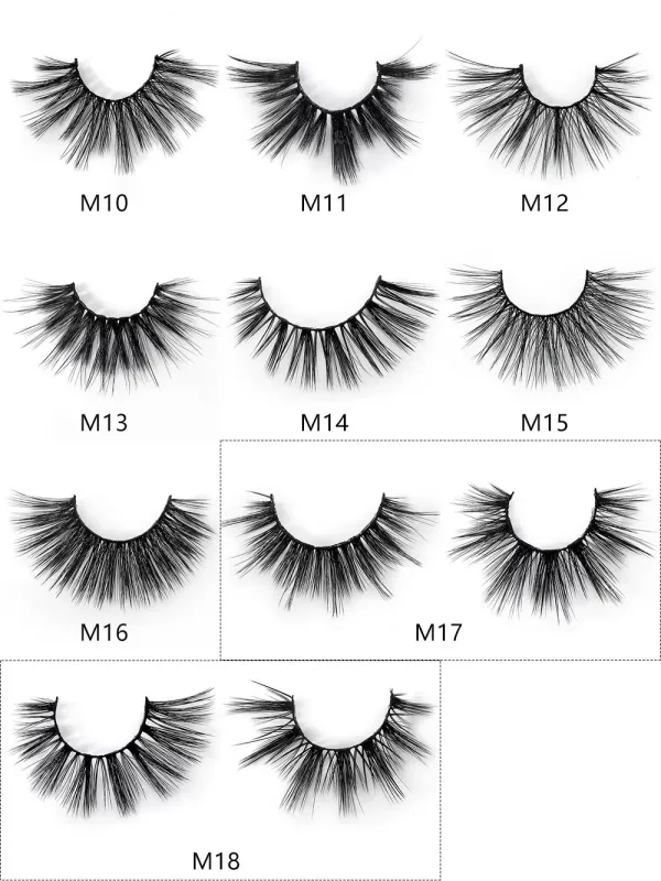 3D Mink Eyelashes Natural False Eyelashes Long Eyelash Extension Faux Fake Eye Lashes Makeup Tool 8 Pairs/set