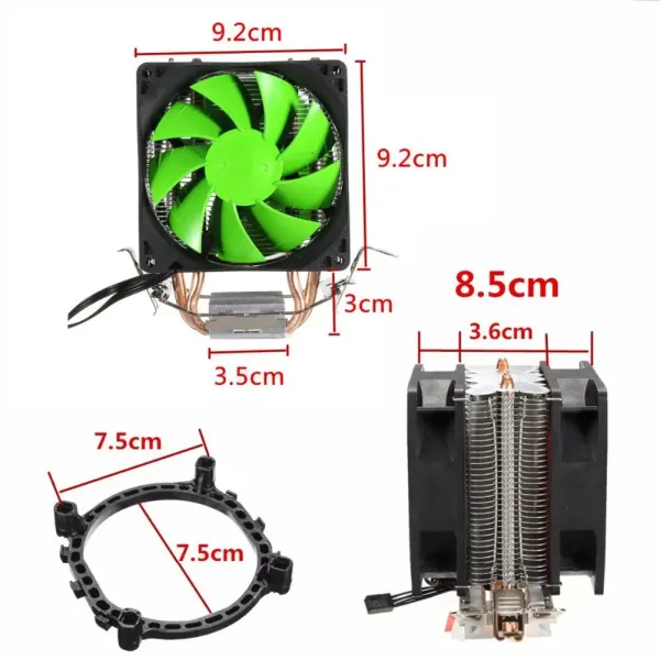 Dual Copper Pipes Dual Fans Hydraulic CPU Cooler Heatpipe Fans Heatsink for For intel Socket LGA2011 LGA1366 AMD AM3+