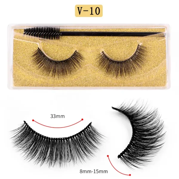 1 Pair with Brush 3D Mink Eyelashes Eyelash 3D Eye makeup Mink False lashes Soft Natural Thick Fake Eyelashes Lashes Extension Beauty Tools