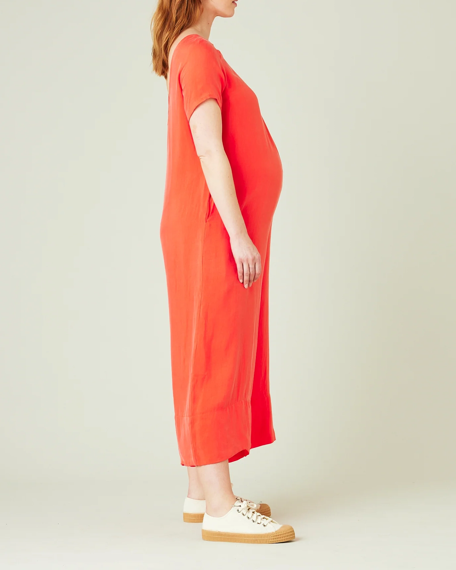 CELINE CORAL CUPRO JUMPSUIT