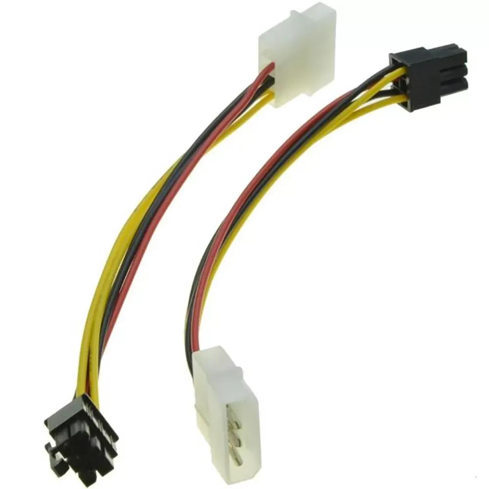 6 Pin PCI-Express PCIE Video Card Power Converter Adapter Cable