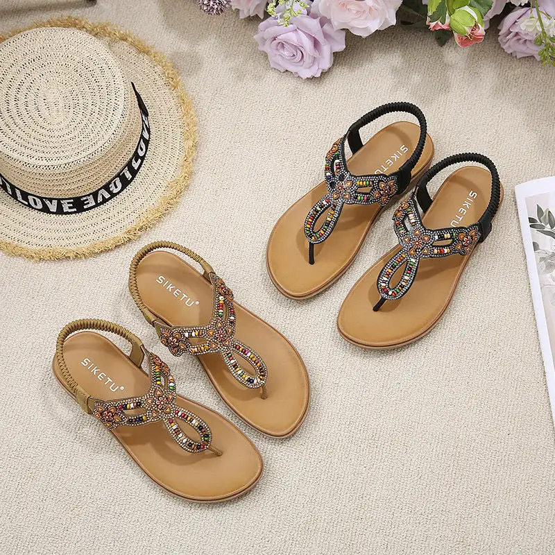 Cilool Bohemian Style Fashion Ladies Beach Sandals