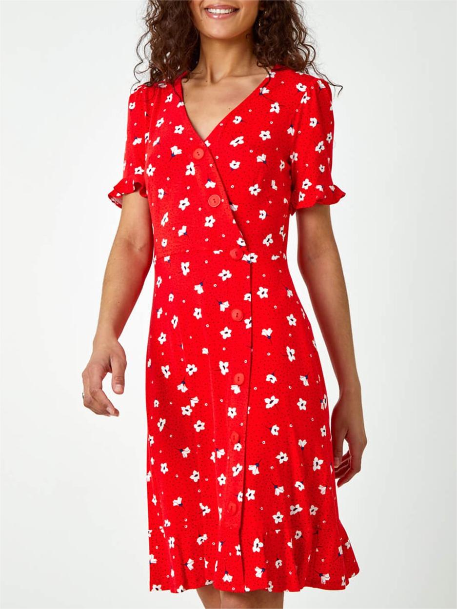 Comfortable resort print dress