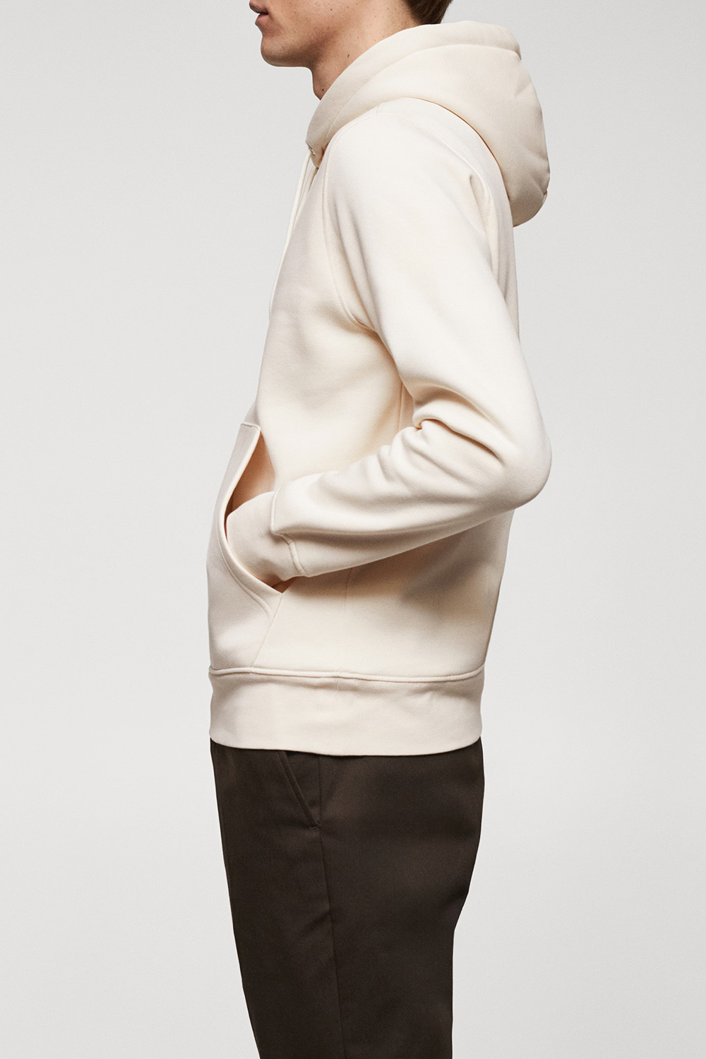 Warm-Effect Brushed Cotton Interior Sweatshirt