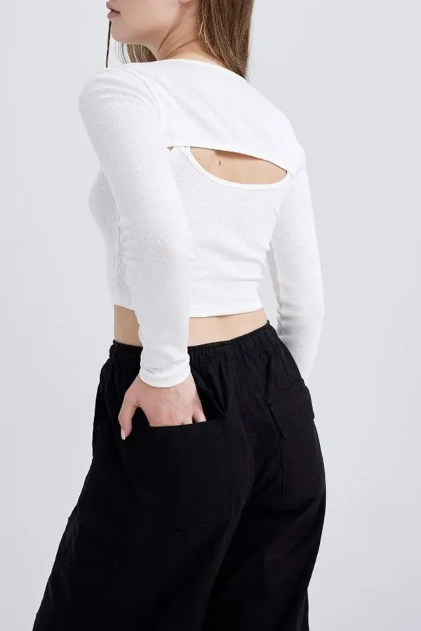 Slim Fit Camisole Long Sleeve T-Shirt