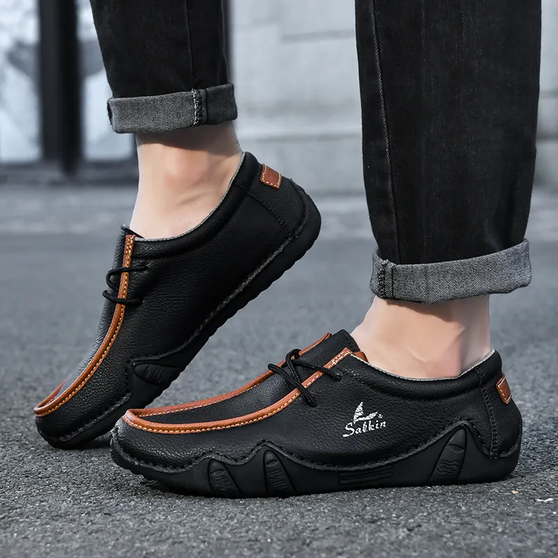 🏃👟48% OFF !!!🔥Clearance!!🔥Men's Daily Lightweight Comfortable And Durable Slip-On Arch Support Orthopedic Loafers