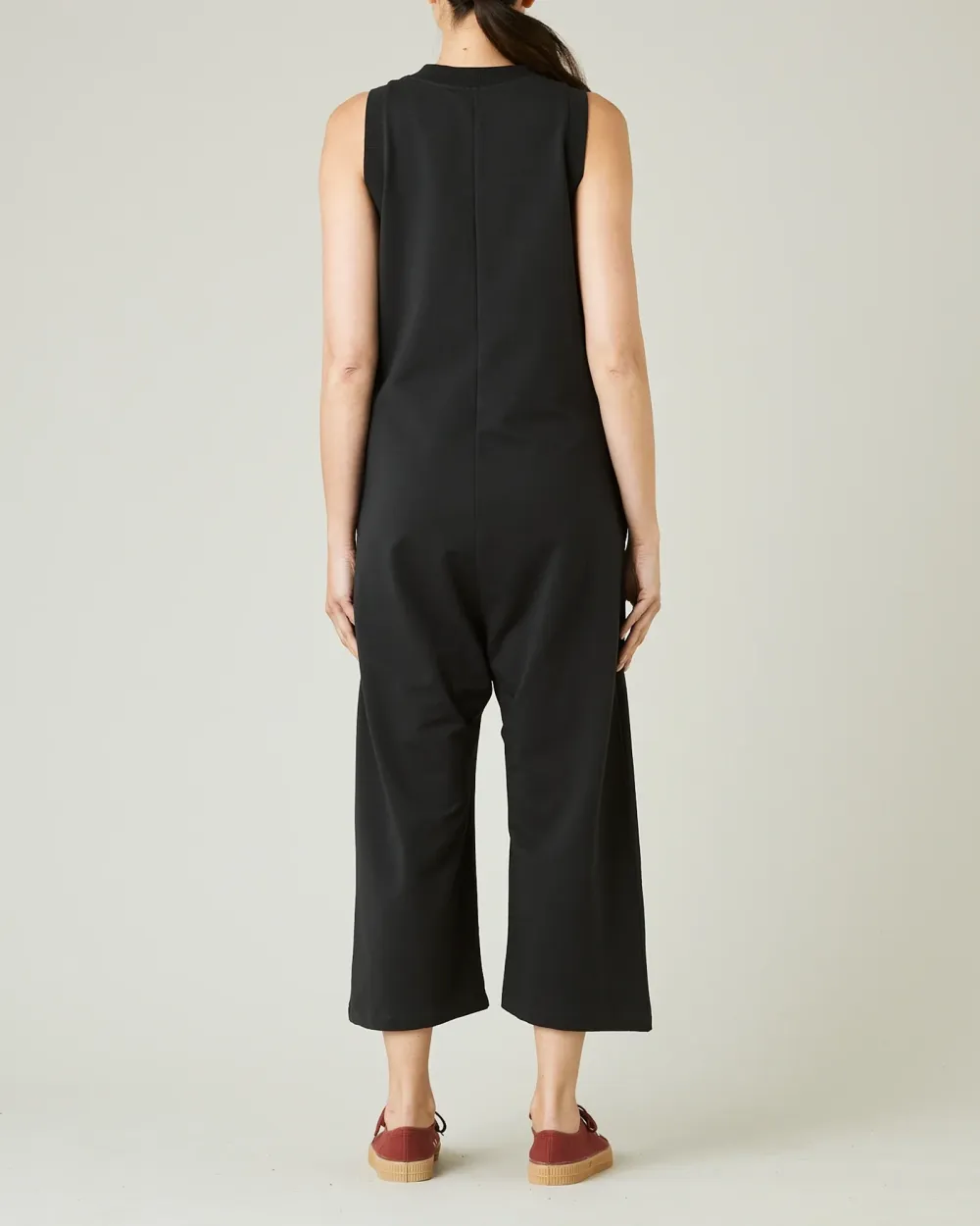 SLATE COTTON JERSEY JUMPSUIT