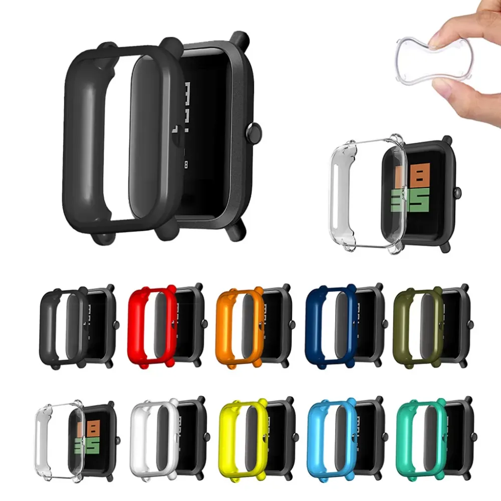 Soft TPU Protection Case For Xiaomi Huami Amazfit Bip Youth/Lite Smart Watch Cover Replacement Film Shell Case lightweight