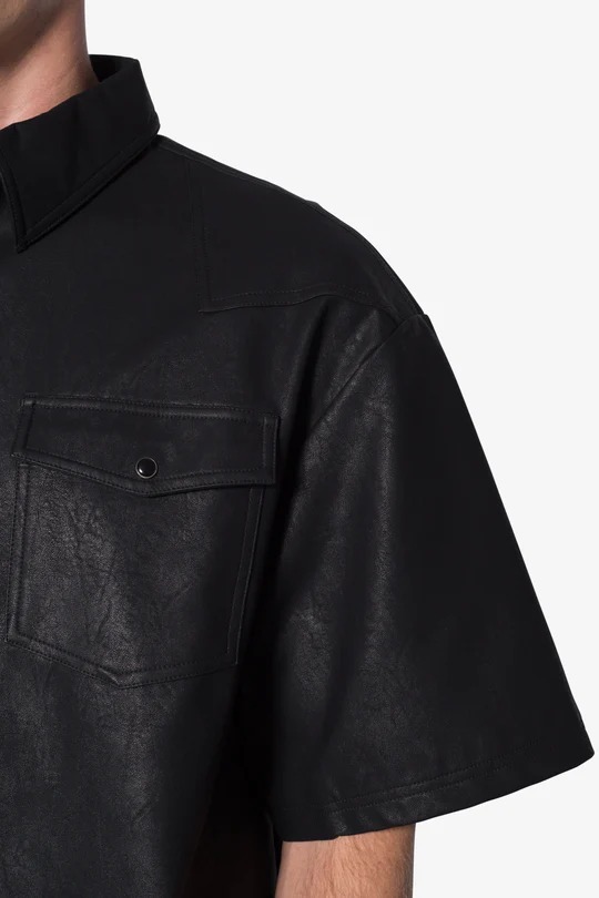 LEATHER S/S SHIRT