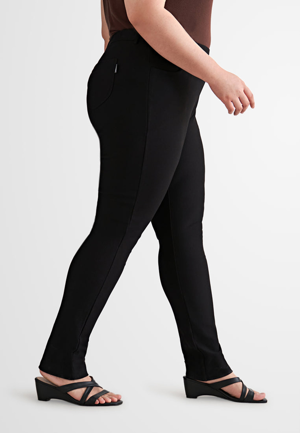 Skinny Cut Work Pants - Black