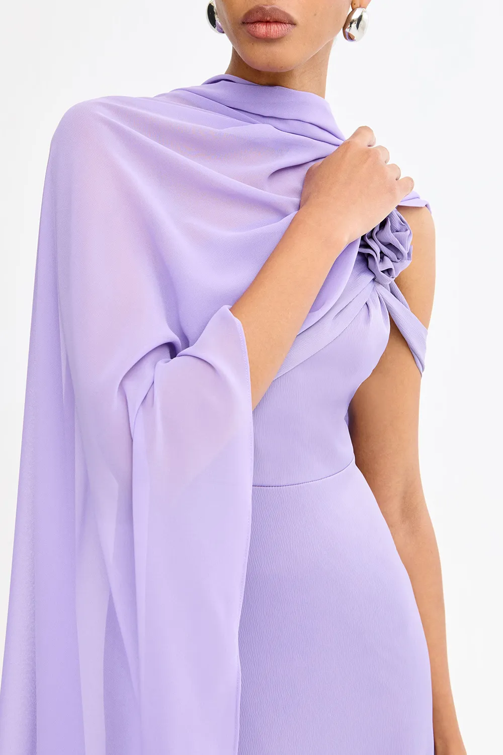 Mauve Solid Color Tosca Shawl