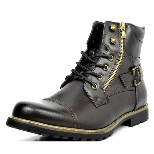 Men's Fashionable And Comfortable Genuine Leather Motorcycle Boots--Suitable for prolonged standing and walking