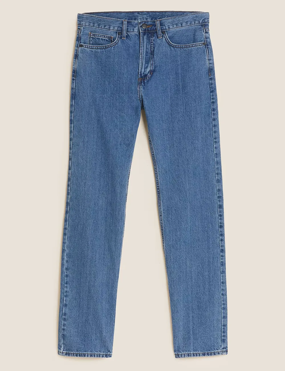 Straight Fit Pure Cotton Jeans