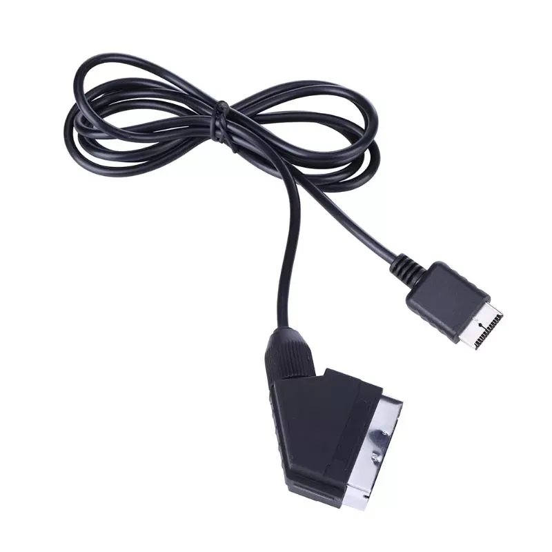 1.8M 6FT for ps2 RGB SCART Cable TV AV Lead for Plystation PS1 PS2 PS3 Slim line Length of Cable TV Av line