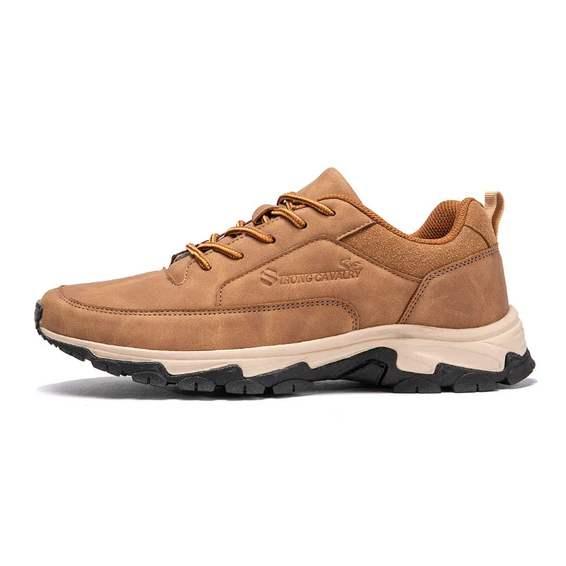 Men's shoes leather waterproof sneakers