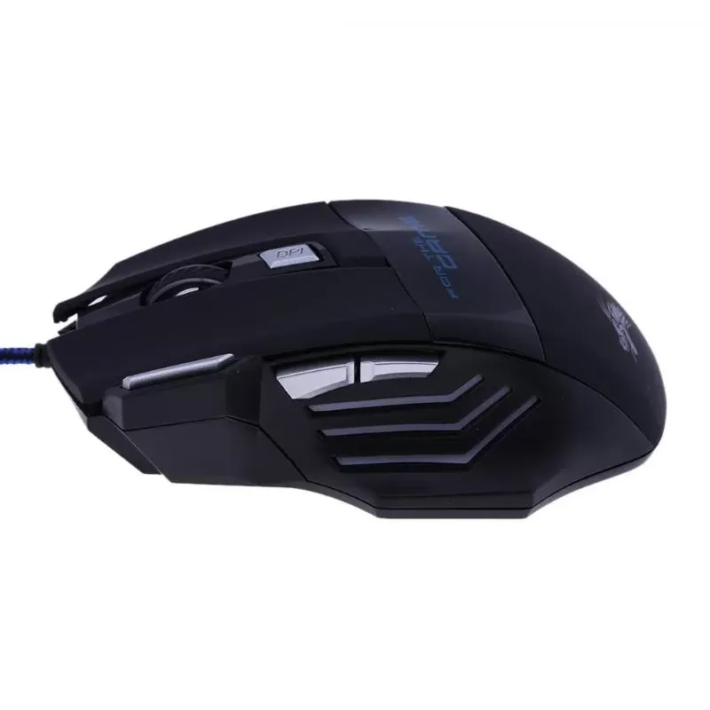 Dropship 5500DPI LED Optical USB Wired Gaming Mouse 7 Buttons Gamer Computer Mice for computer laptop desktop PC Luminous Mouse