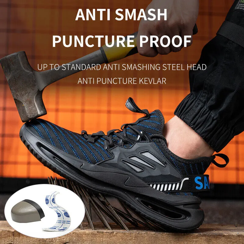 Men Steel Toe Work Safety Shoes - Effective Arch Support