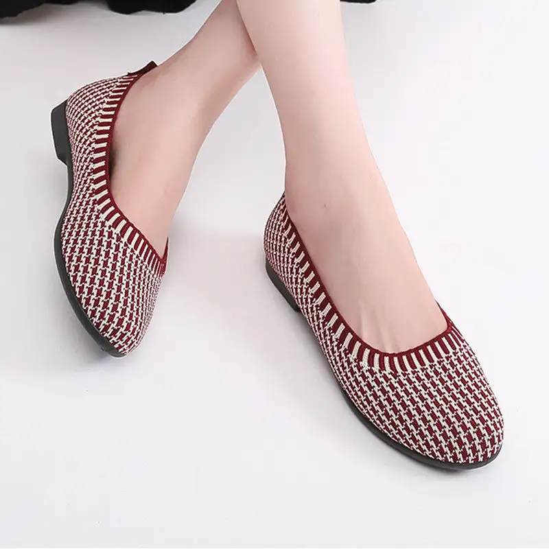 Cilool Weaving Breathable Loafers  Comfortable Walking Casual Flats Shoes WF14