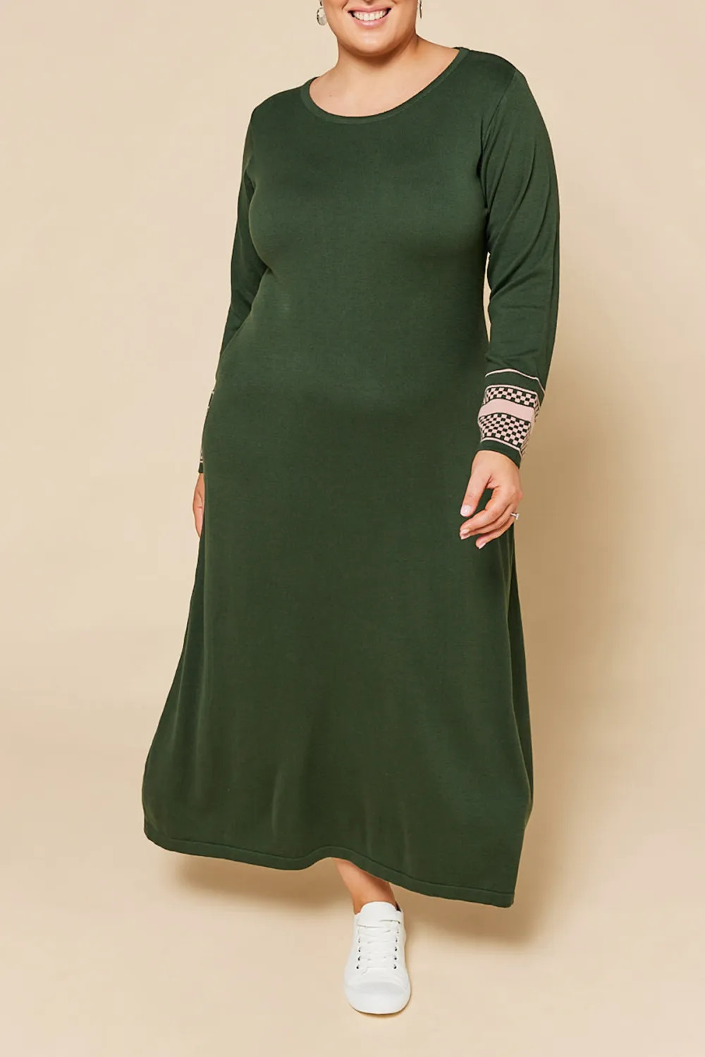 Binky Midi Dress in Olive