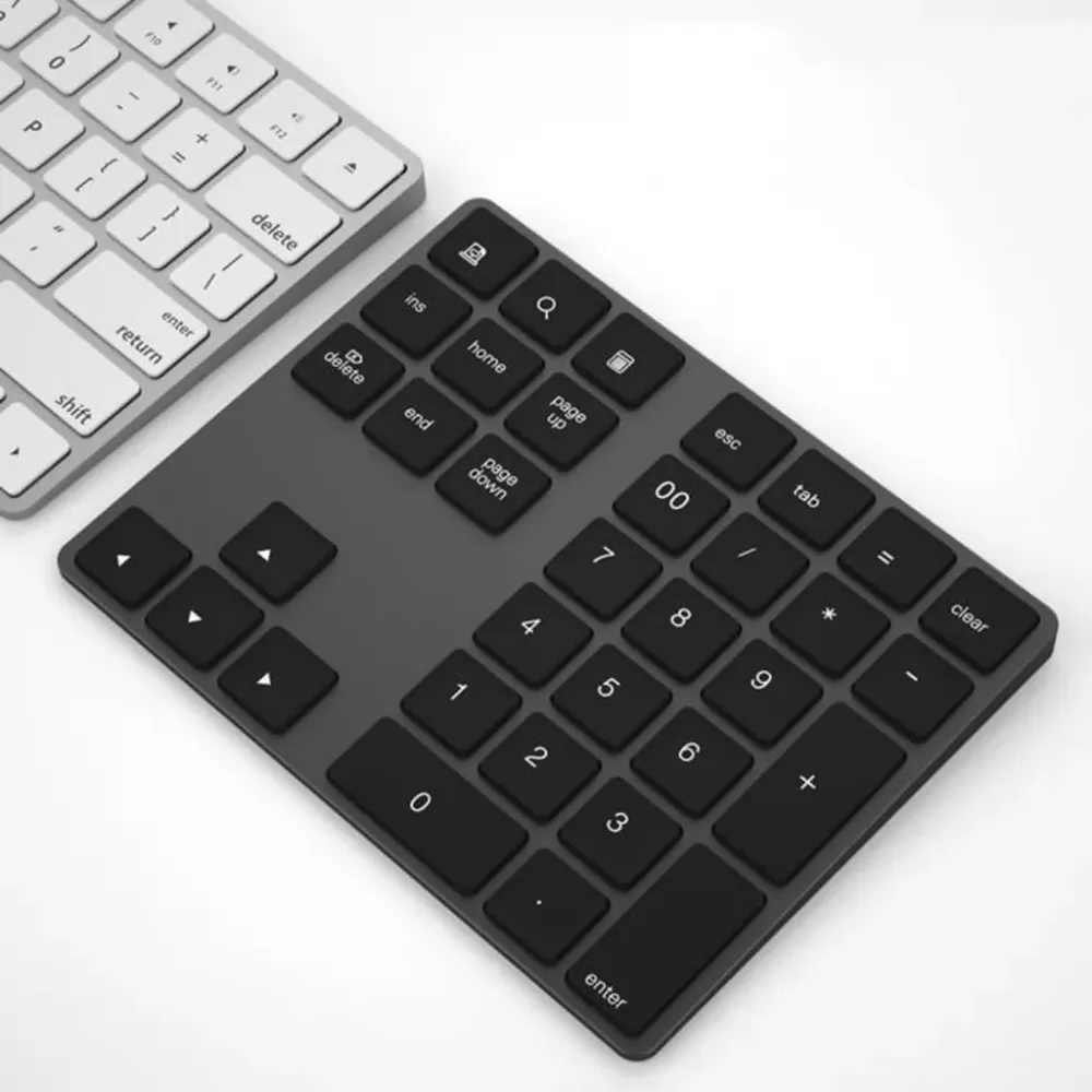 Wireless Bletooth 34 Keys Numeric Keypad Number Pad Keyboard For Apple Mac-book Desktop Office Entertainment Accessories