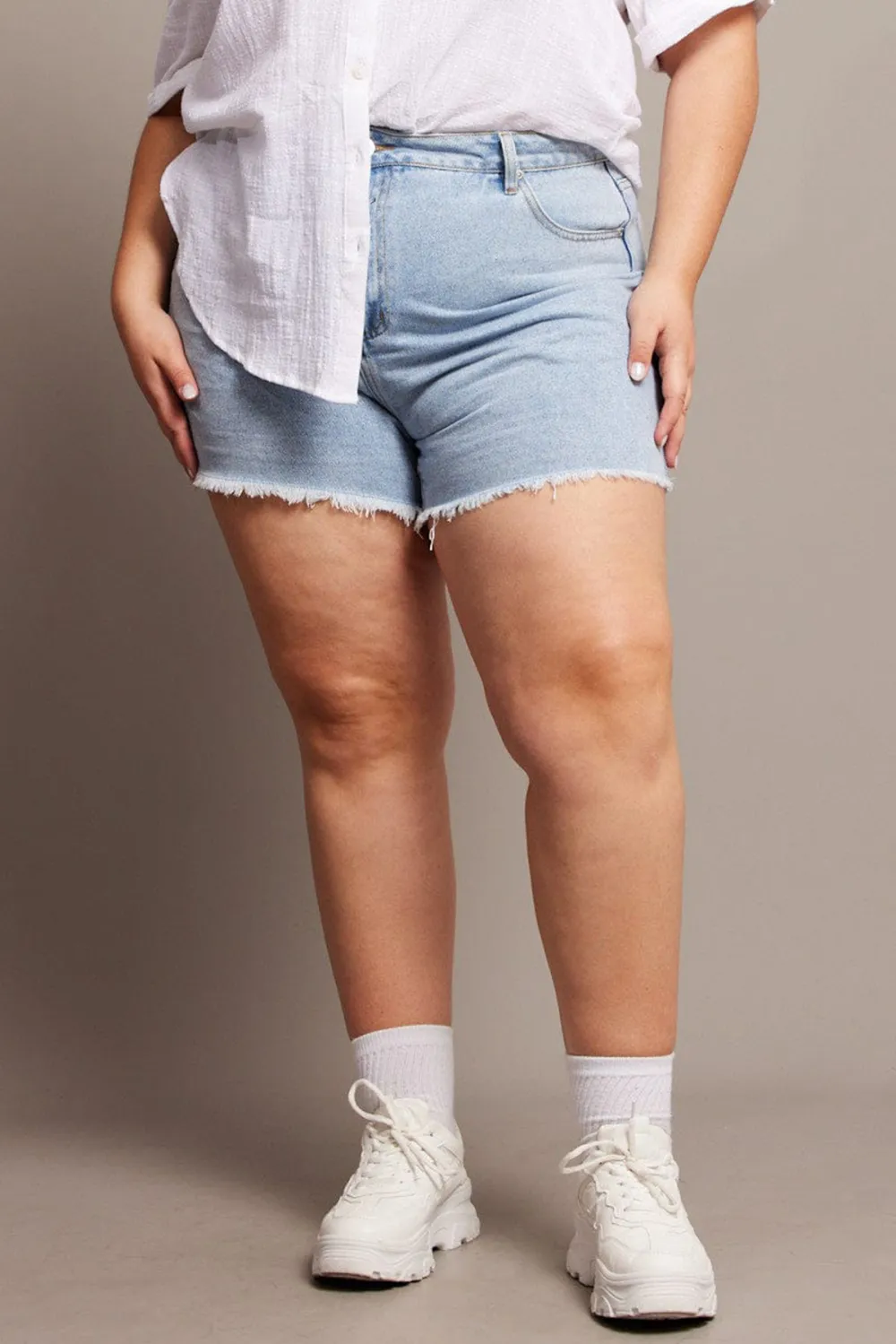 Denim Relaxed Shorts High Rise