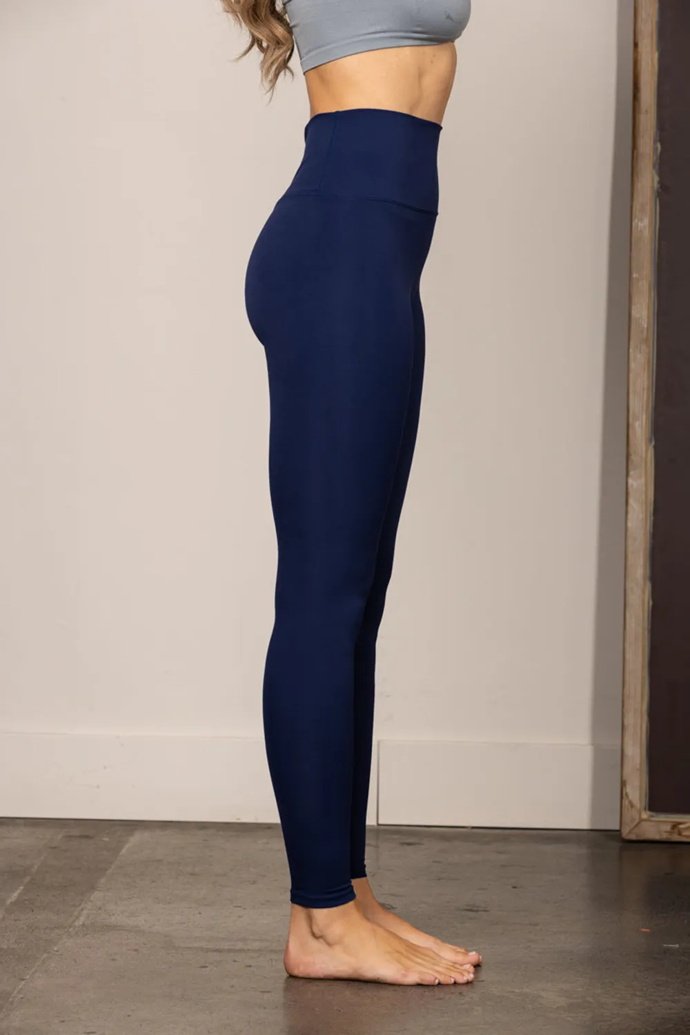 NAVY HIGH-RISE LEGGINGS