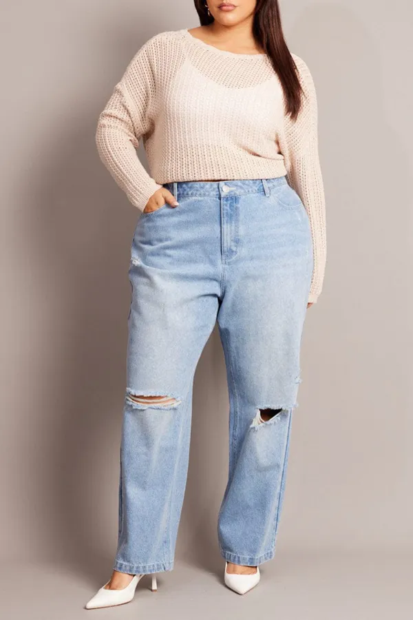 Denim Baggy Jeans High Rise