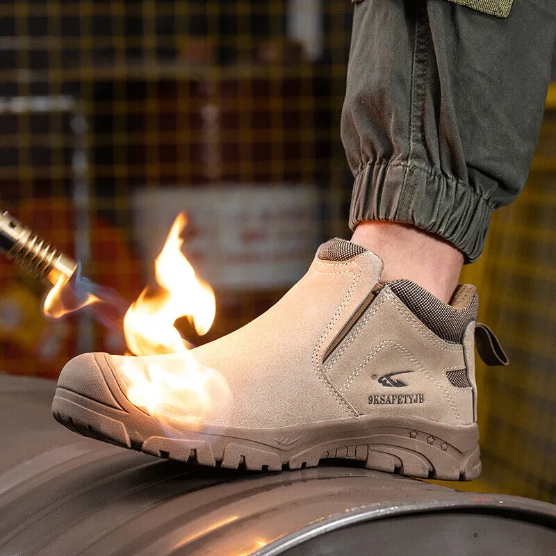 Men Industrial Work Boots Steel Toe Cap Safety Shoes Casual Shoes