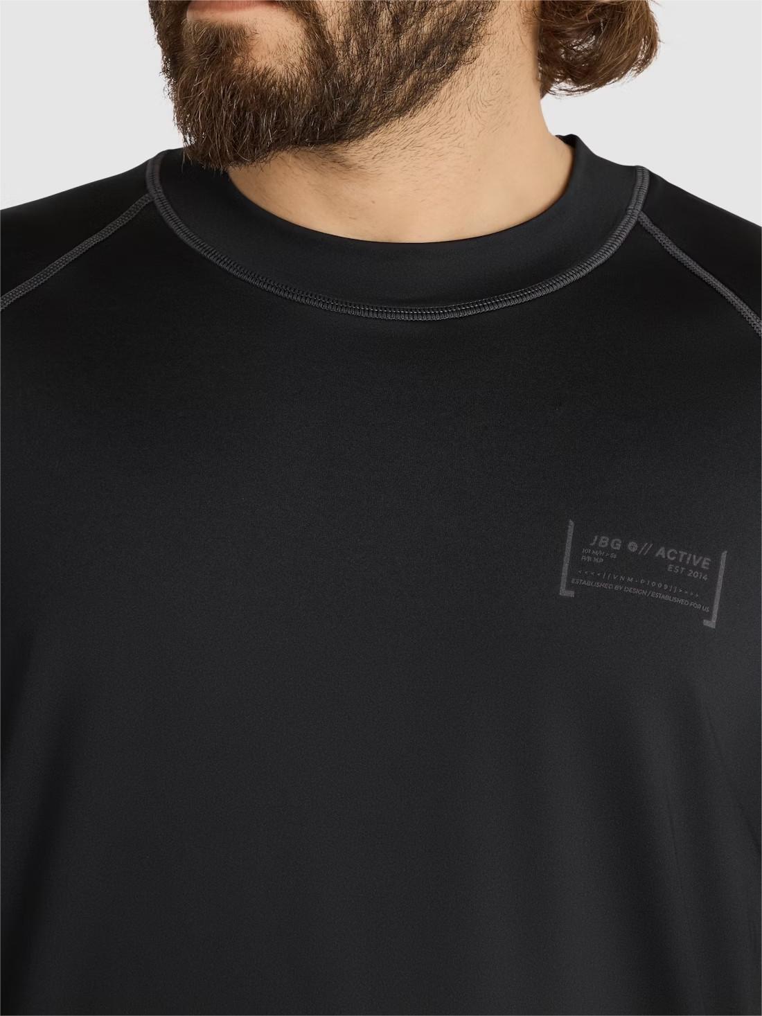 BLACK ACTIVE SWIM SHIRT