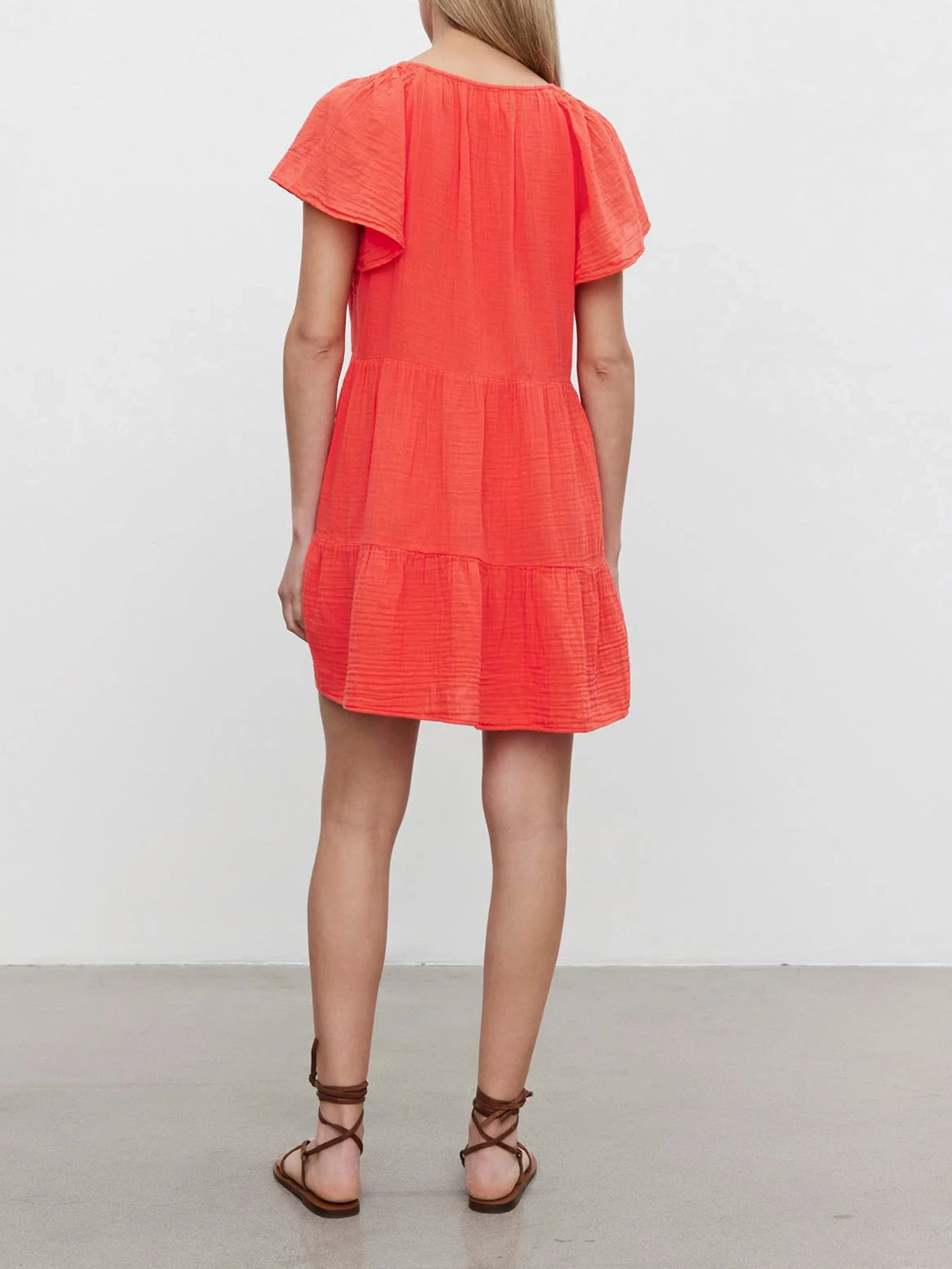 Eleanor Cotton Gauze Tiered Dress