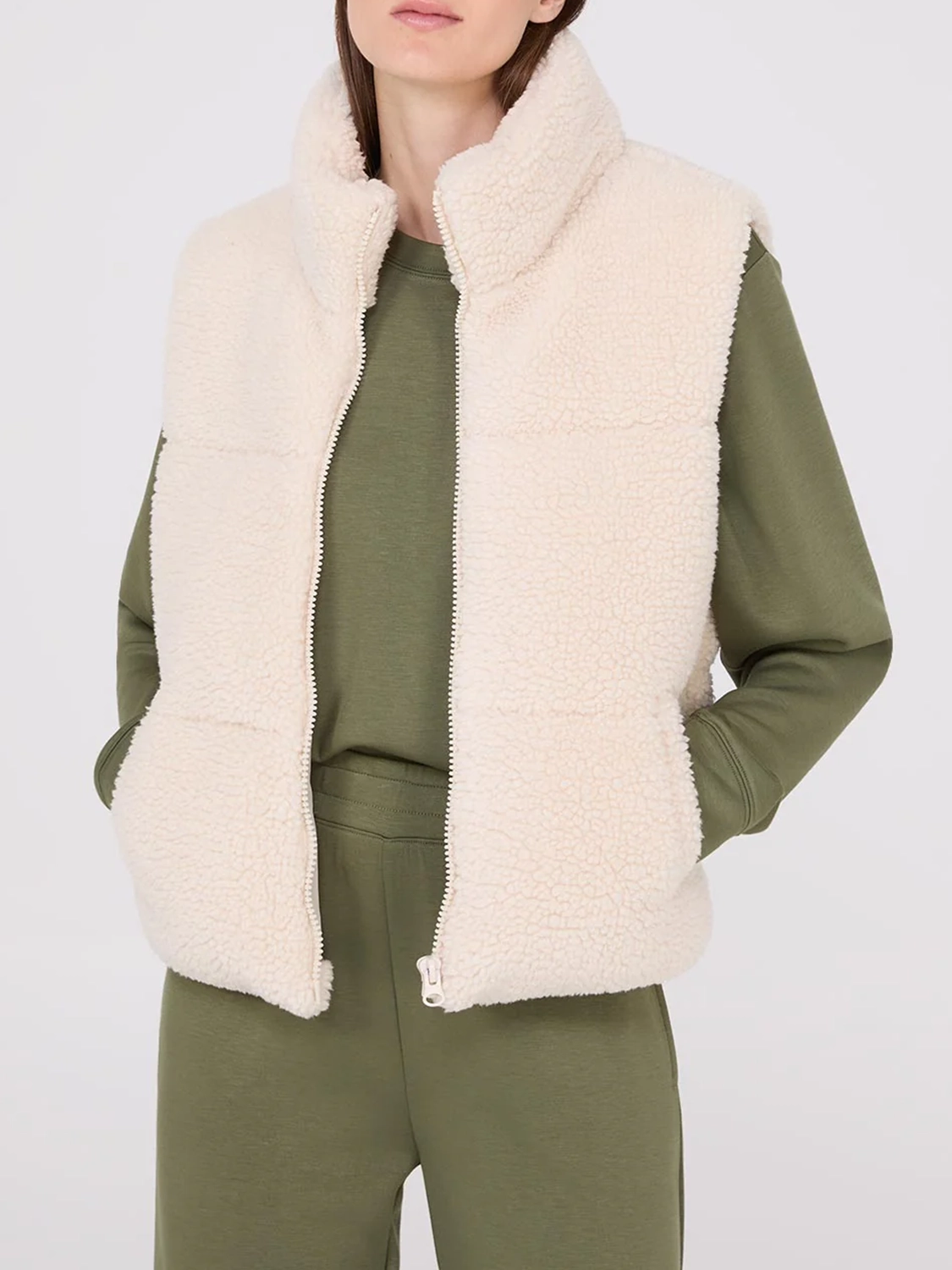 High Collar Sherpa Vest