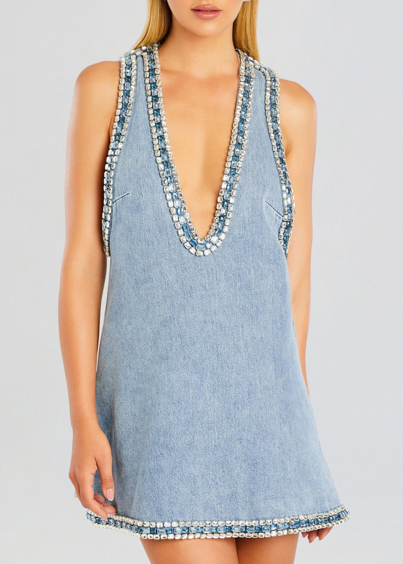 Stevie Embellished Denim Dress