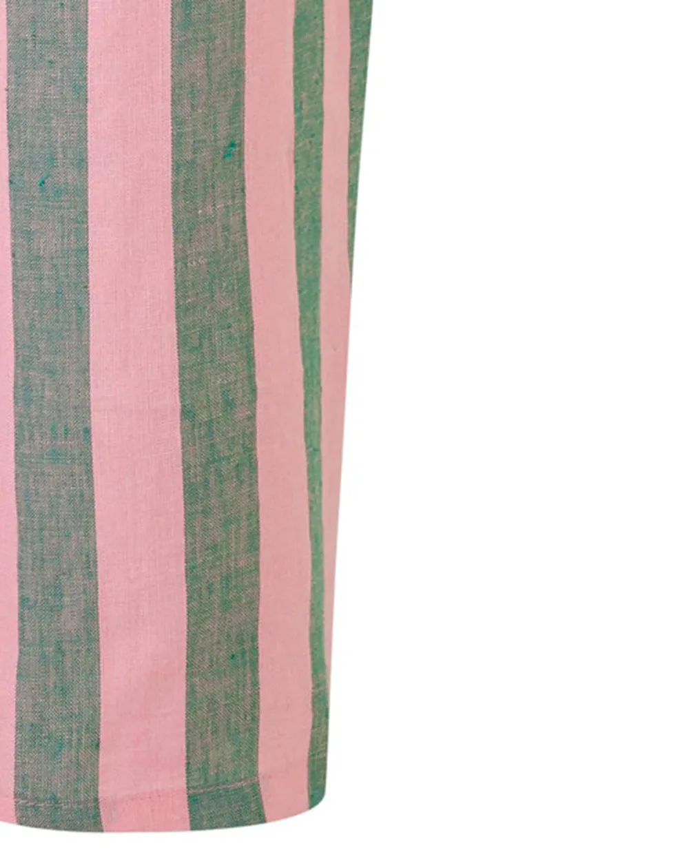 PINK & GREEN STRIPE LINEN TROUSERS