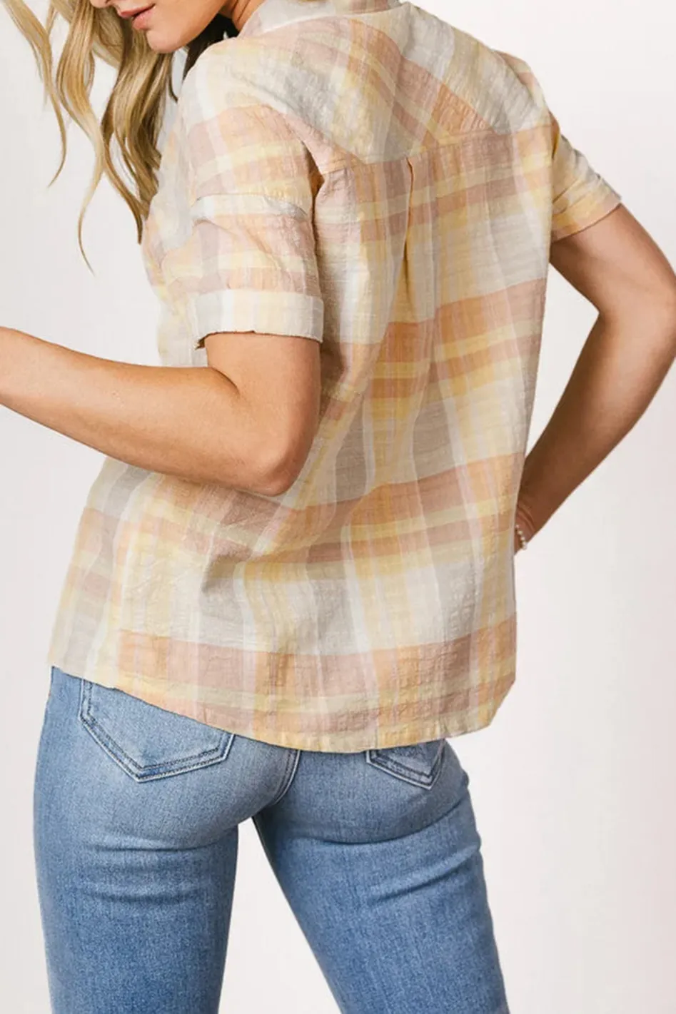 WHIMSY PLAID BUTTON UP